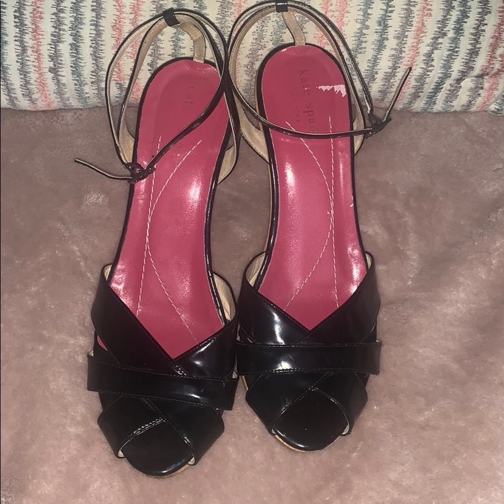 Kate Spade platform shiny heels